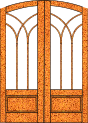 Arch top gothic doors